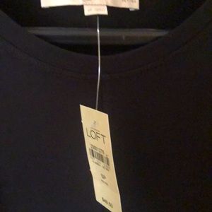 Loft Black sleeveless shift dress